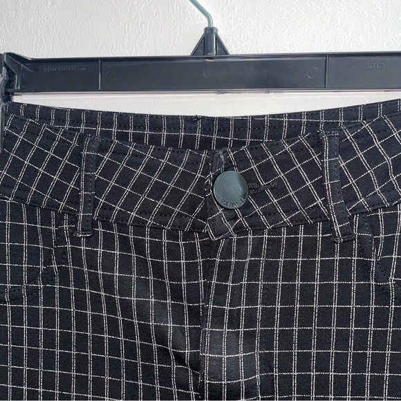 Seven7 Black & White Grid Plaid Patterned Stretchy Skinny Pants Women’s Size 6 - Picture 3 of 11